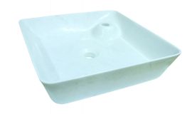 Vasque pierre naturelle blanc Poli