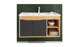 Meuble Nuvo 80cm ouvrant anthracite beije